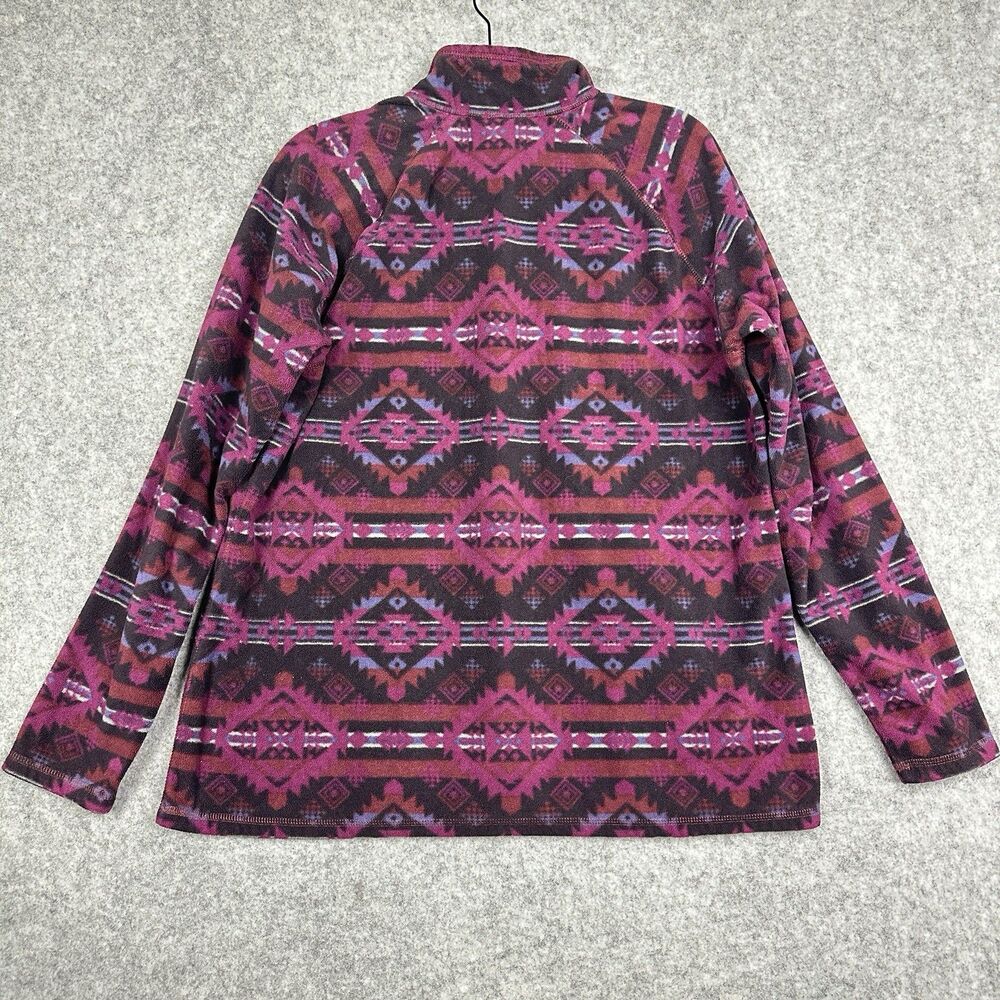 Eddie Bauer Aztec Fleece Pullover Top Womens 2XL 1/4 Zip Western Hiking Colorful - Picture 8 of 16